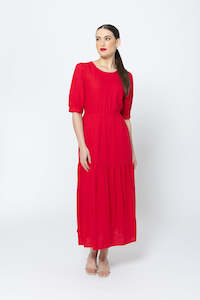 Prediction SS Maxi Dress - Red