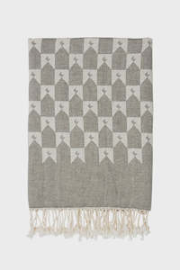 Womenswear: Monogram Turkish Towel - Dark Olive