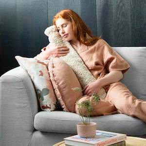 Boucle LONG Hot Water Bottle 2L - Pebble Cream