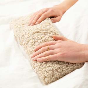 Womenswear: Boucle Heat Pillow - Pebble Cream