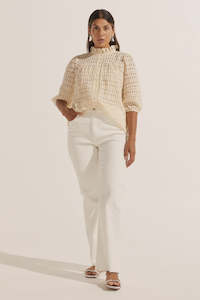 Womenswear: Wayfarer Top - Cream Window