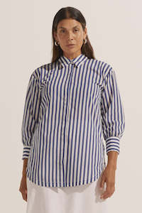 Womenswear: Agile Top - Navy Stripe