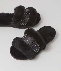 Ivy Black Slipper