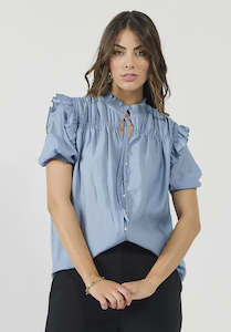 Womenswear: Bianca Blouse - Dusky Blue