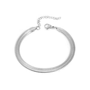 Womenswear: Pure Steel Bracelet Silver 17.5cm + extn.