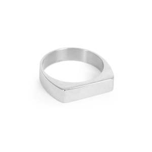 Womenswear: 4046-0100 - Pure Steel Flat Ring Silver