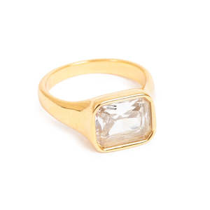 4046-0116 - Pure Steel Crystal Ring