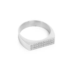 Womenswear: 4046-0131 - Pure Steel Flat Ring Silver