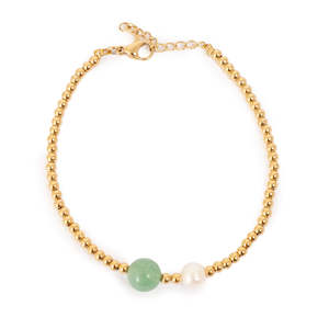 Womenswear: 3046-0108 - Bracelet Green / Pearl