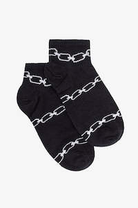 Ankle Sock | Black Chain