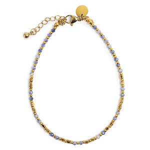 3048-0005 - Beaded Bracelet Blue Gold