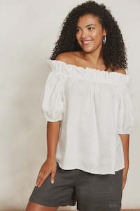 Womenswear: Halcyon Ruched Top - Opal