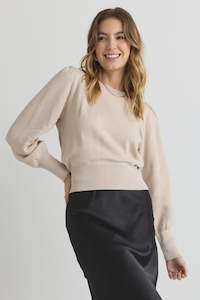 Womenswear: Belladonna Stone Poet Sleeve Fine Gauge Knit Jumper