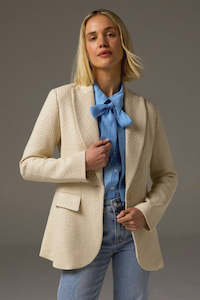 Womenswear: Emporium Jacket - Ecru Boucle