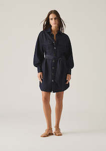 MOS Ana Denim Shirt Mini Dress Indigo