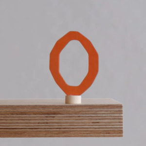 Wooden Number Zero Decoration