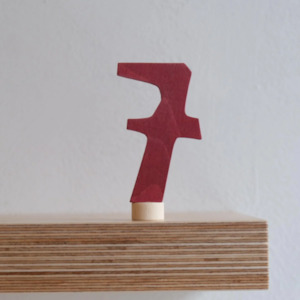 Wooden Number Seven Decoration