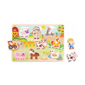 Toy: Wooden Farm Peg Puzzle