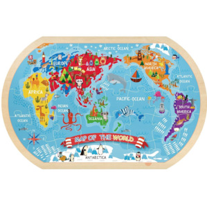 Wooden World Map Puzzle