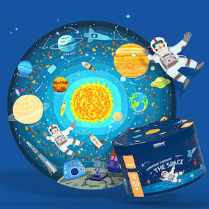 Toy: 150Pcs Round Puzzle - Wandering Through The Space Age5+