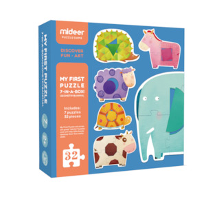 Toy: Mideer My First Puzzle: Geometry & Animal Puzzle Pack