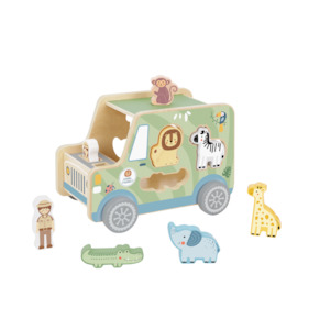 Tooky Toy Wooden Animal Jeep