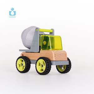 Toy: Wooden Construction Vehicle - Cement Mixer