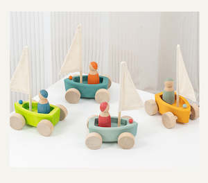 Prism Play Wooden Boats (Set of 4)