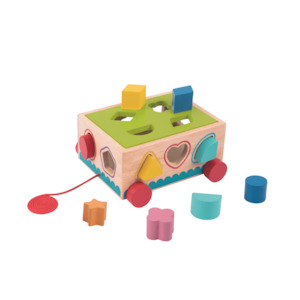 Tooky Toy Shape Sorter Cart Pull Along