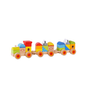 Tooky Toy Wooden Stacking Train - 26Pcs