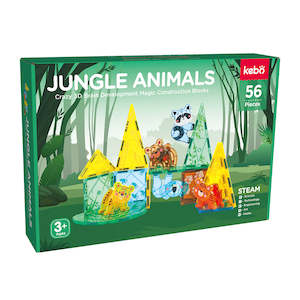 Magnetic Tiles Jungle Animals 56 Pcs Set