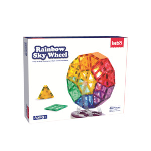 Rainbow Sky Wheel Magnetic Tiles Set - 46 pieces