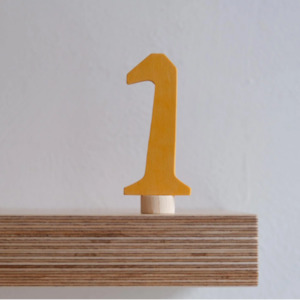 Wooden Number One Decoration