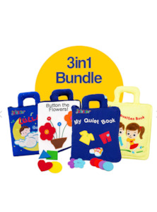 Jollybaby Quiet Books Interactive Learning Bundle (3 Pcs Set )