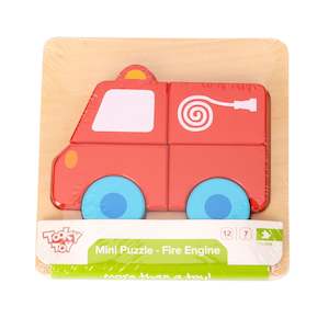 Tooky Toy Wooden Mini Puzzle - Fire Engine