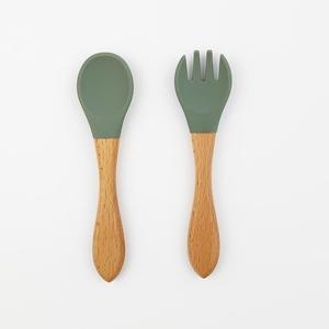 Toy: Platinum Wooden Cutlery - Sage