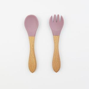 Platinum Wooden Cutlery - Pale Mauve