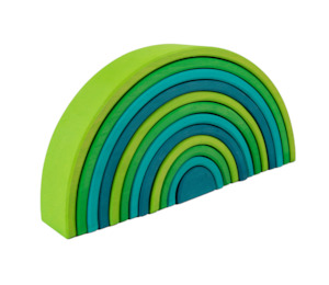 Prism Play Large Stacking Rainbow Forest Green - Premium Basswood