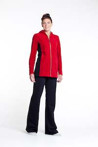 Womenswear: Polarfleece hoody red