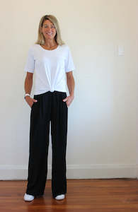 Womenswear: Stanton Wide leg pant - Black