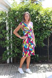 Womenswear: Geo Dress - Pink