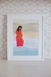 Psalm 139:13-14 - Samoan / Maternity (White) A3