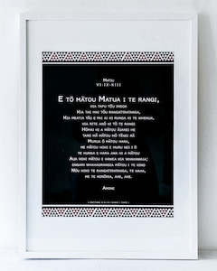 Matthew 6 - Maori, The Lord's Prayer: Maori (White) A2