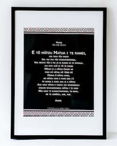 Matthew 6 - Maori: The Lord's Prayer, (Black) A2