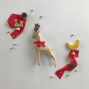 CHRISTMAS REINDEER MERINO FELT ~ FORAGED & FOUND