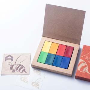 50% OFF - APISCOR ~ BEESWAX CRAYONS BLOCK ~ WALDORF 8 BOX