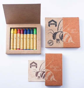 APISCOR ~ BEESWAX CRAYONS STICK ~ WALDORF 8 BOX