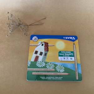 Toy: LYRA GIANTS COLOUR PENCILS ~ 18 IN TIN