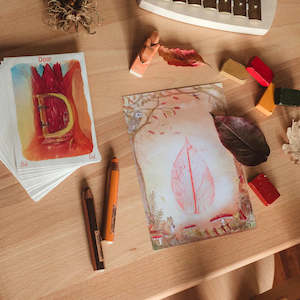 AUTUMN NOTE PAPER SET ~ WILDED FAMILY