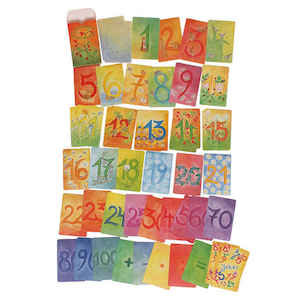 Toy: WALDORF NUMBER CARDS ~ SUPPLEMENTARY NUMBERS ~ GRIMMS